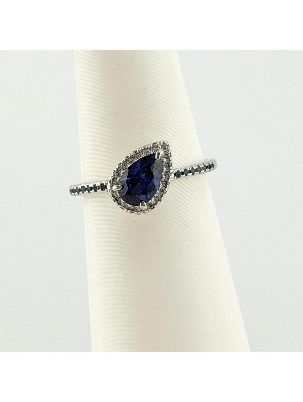 Bomb Party Ring Sz 8 RBP5280 "Vacation Overdue" Sapphire Corundum Rhodium RETRO
